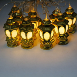 5.5 CM 10 LED Guirlande Lumineuse Transparente Ramda LED Rideau Lumineux pour Noël et Ramadan Décoration à Piles - Product Image 5