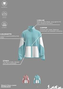 Femmes personnalisable culture ours en peluche col roulé sweat lâche fermeture éclair Jogging épaissi chaud <span class=keywords><strong>polaire</strong></span> veste tissé tissu - Product Image 2