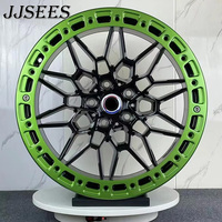 JJSEES Nouvelle conception 17X 10 18X 9 19X9.5/10 Vert Jantes monobloc Beadlock Concave profondes 5x120 5x114.3 5x112 Pcd pour BMW M340i