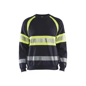 BLAKLADER - 345917628933XL Sweat-shirt Multinorm Bleu marine/Jaune haute visibilité-EAN 7330509726020 WORKWEAR RÉSISTANT AUX FLAMMES - Product Image 1