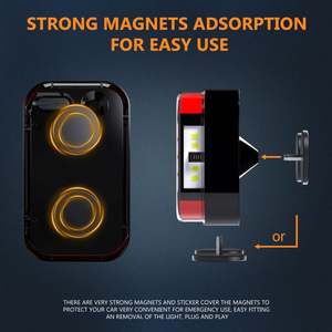 Kit de luces traseras de remolque inalámbricas Led magnéticas, indicador de giro de freno recargable, luces de matrícula, estacionamiento para remolque de caravanas - Product Image 3