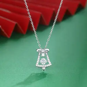 Kerstcadeau Vrouwen Bedels Voor Sieraden Maken Miniatuur Belletjes Knipperen 925 Sterling Zilveren Ketting