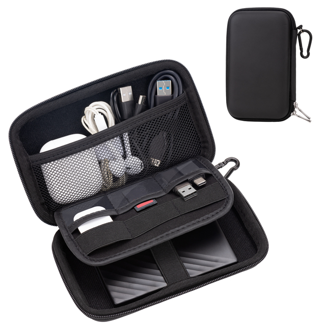 Multi-functional EVA Waterproof Shockproof Dustproof Portable Digital Accessory Storage Bag Organizer for Headphones Cables