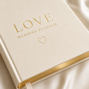 Agenda de Boda Personalizada LABON, Diario Guía de Planificación de Bodas, Cuero Vegano Blanco, Organizador de Regalos de Compromiso, Cuaderno de Papelería Nupcial de Lujo - Product Image 4