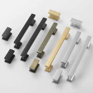 Modern Minimalist Cabinet Handles Zinc Alloy Bar Shape Durable Wardrobe Drawer Pulls - Product Image 4