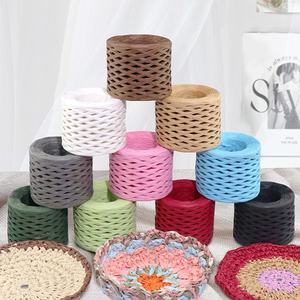 Corde creuse tressée en papier raphia coloré flexible Eco 200m pour emballage, artisanat DIY et décorations - Product Image 1