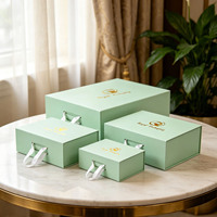 Boîte pliante magnétique de luxe, logo personnalisé, boîte cadeau personnalisée avec ruban, boîtes magnétiques en stock, personnalisables dans toutes les tailles et couleurs
