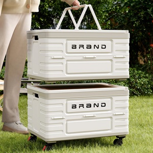 Caja de Almacenamiento Plegable Rectangular de Plástico PP con Ruedas y Asa Extraíble, Capacidad Superior a 35L - Product Image 5