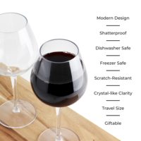 Bas prix en gros tige de longueur moyenne cristal vin rouge gobelet ensemble fête à boire verrerie avec boîte-cadeau