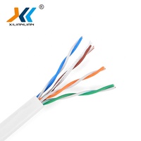Harga pabrik kabel jaringan kabel UTP Cat6 warna biru 300m 23/24AWG CCA Cat6 Lan kabel untuk Internet