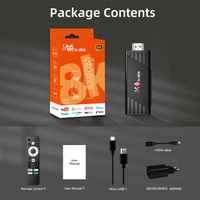 Clé TV Intelligente Android M96 2025 4K IPTV Fire Stick Double Wi-Fi 2 Go 16 Go Dongle TV USB 4K Avec Télécommande Vocale Bluetooth
