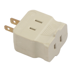 Linsheng <strong>2</strong> Prong Multi Plug Wall Outlet Extender, 3 Side Outlet Plug <strong>Splitter</strong>, Horizontal Wall Tap - Product Image 1