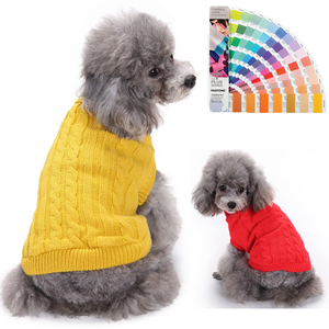 <span class=keywords><strong>Pull</strong></span> d'hiver <span class=keywords><strong>pour</strong></span> <span class=keywords><strong>chien</strong></span> en tricot, Design classique, noël, accessoires <span class=keywords><strong>pour</strong></span> animaux de compagnie, vêtements solides, 9 couleurs, - Product Image 1