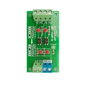 24V a 5V 12V a 3,3 V 1,8 V Placa de aislamiento de optoacoplador de 2 canales Módulo de conversión de voltaje de nivel de señal PLC Salida NPN