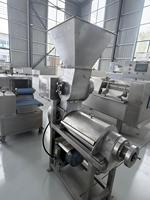 Jamproductielijn inclusief wasmachine, schil- en ontpitmachine, verbrijzelingsmachine en vacuümconcentrator.