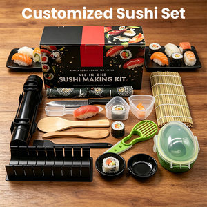 <span class=keywords><strong>Kit</strong></span> de fabrication de <span class=keywords><strong>sushi</strong></span> à domicile <span class=keywords><strong>pour</strong></span> débutants NEWELL avec tapis à rouler en bambou écologique et outils de découpe - Product Image 5