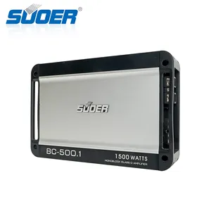 Suoer BC-500.1 모노 채널 1500 와트 클래스 D 자동차 앰프 12v 클래스 d 오디오 앰프