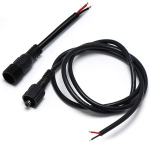Cable de alimentación CC Guo Jinqiang de 2 núcleos, conectores macho y hembra impermeables para cable de extensión de iluminación LED de vigilancia - Product Image 1