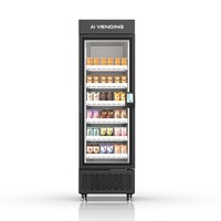 Distributeur de boissons réfrigéré vertical 270L avec lecteur de carte Pax pour la vente au détail