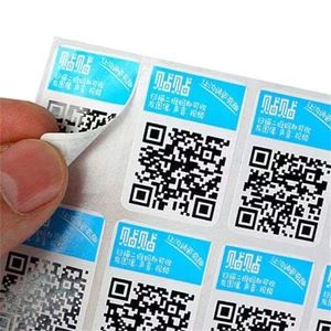 Tuỳ Chỉnh Nhựa Tamper Sticker Chống Giả Mạo Bảo Mật Mã <span class=keywords><strong>Qr</strong></span> Độc Đáo Nhãn Với Laser Evident - Product Image 3