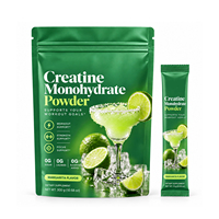 WELLBODY Poudre de créatine monohydrate saveur Margarita, augmente la force, booste la puissance, l'endurance, la concentration, 0 sucre, 0 alcool, 300g