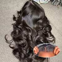 Perruque Lace Front sans colle, longue, densité 250%, ondulée, pré-coupée, pré-décolorée, cheveux humains vierges vietnamiens SDD pour perruque Lace.
