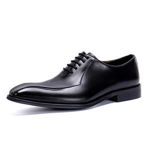 Nuevos Zapatos Formales de Negocios para Hombre, Estilo Inglés con Cordones, Ligeros, Transpirables, Antideslizantes, Cosidos, Zapatos de Boda con Punta Cuadrada - Product Image 5