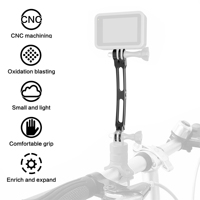 Support de casque d'équitation en alliage d'aluminium de poteau d'extension incurvé de 76mm de vente chaude pour des accessoires de caméra d'action et de sport
