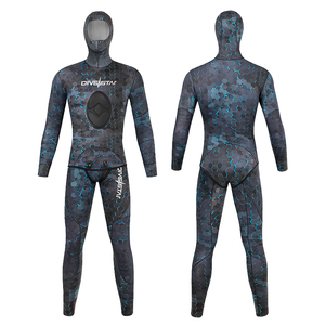 DIVESTAR Custom Top and Pants 3mm CR <span class=keywords><strong>Neopreno</strong></span> Impermeable Recubierto de titanio Trajes de pesca submarina para hombres y mujeres - Product Image 2