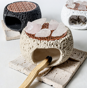 Four de purification et de démagnétisation pour ornements en perles de cristal, brûleur de <span class=keywords><strong>sauge</strong></span> blanche et porte-encens pour la décoration intérieure - Product Image 1