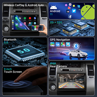 Lecteur multimédia de voiture Android avec écran IPS de 9 pouces, 2+32 Go, audio stéréo, Carplay, radio pour Toyota Prius 2004 2005 2006 2007 2008 2009
