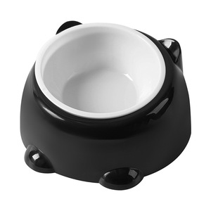 Bol pour nourriture pour chat en forme d'oreille d'ours, antidérapant, pour chats, bol d'alimentation pour animaux de compagnie, bol unique en acier inoxydable - Product Image 5