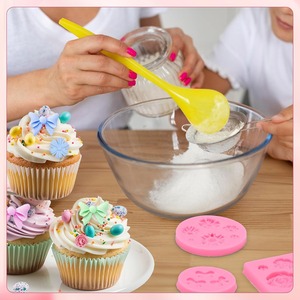 Silicone Flower Bow Molds 4Pcs Non-Stick <b>Chocolate</b> Candy Wax <b>Melt</b> Molds for Cake Decorating Easter Birthday Gift - Product Image 5