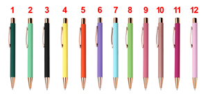 New Novelty Custom Logo Rose Gold Metal Aluminum Ballpoint <b>Pen</b> With Press Rubber Matte Business Printed Personal for Stationery - Product Image 6