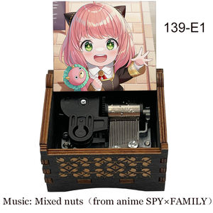 กล่องดนตรีไม้พิมพ์ลายสี อนิเมะ <span class=keywords><strong>SPY</strong></span> <span class=keywords><strong>X</strong></span> <span class=keywords><strong>FAMILY</strong></span> ตัวละคร Anya Forger กลไกถั่วรวม ของขวัญสำหรับแฟนอนิเมะ เด็ก เพื่อน และคนรัก - Product Image 2