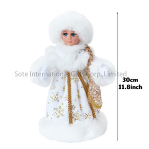 Muñeca Rusa Tradicional Hecha a Mano de Plástico y Fibra para Navidad y Año Nuevo, Azul Plateado, Muñeca de Nieve Rusa <span class=keywords><strong>Snegurochka</strong></span> - Product Image 4