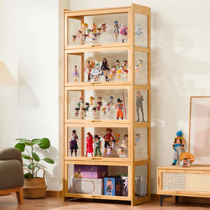 Gabinete de exhibición de <span class=keywords><strong>Lego</strong></span> transparente acrílico hecho a mano, almacenamiento de bloques de construcción a prueba de polvo y decoración del hogar para organizador de sala de estar - Product Image 4