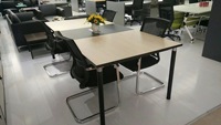 Meubles de bureau commerciaux, bureau de direction moderne, ergonomique, grand bureau de patron pour bureau, table en métal