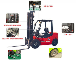 รถยกไฟฟ้าออลเทอร์เรน AOMAI 2-3 ตัน 1000กก.-1500กก. แบตเตอรี่ลิเธียม ขับเคลื่อนด้วยระบบไฮดรอลิก พร้อมตัวเลื่อนด้านข้าง ยางตัน สำหรับคลังสินค้า - Product Image 5