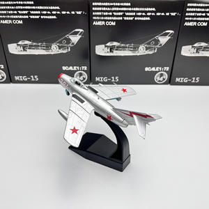 Modèle statique en plastique de chasseur rouge MiG <span class=keywords><strong>MIG15</strong></span> coréen soviétique à l'échelle 1/72, jouets de Noël en gros - Product Image 2