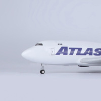 Modèle d'avion en résine Atlas B747, 47 cm, échelle 1/150, grand modèle d'avion à collectionner avec boîte cadeau pour les passionnés d'aviation