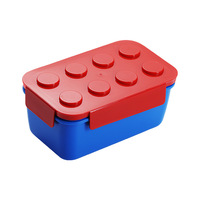 Bricolage bloc de construction micro-ondes chauffage boîte à lunch salade pour enfants Bento fruits pique-nique boîte pour micro-ondes chauffage