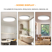 Plafonnier LED haute luminosité AC220V 18W 20W 32W rond intelligent à montage au plafond avec détection par radar micro-ondes et capteur de mouvement infrarouge
