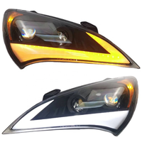 Ensemble de phares à LED pour Hyundai Genesis Coupé, phare avant à LED avec clignotant séquentiel, année 2009-2012