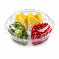 Emballage en plastique PET transparent de qualité alimentaire, écologique, résistant à l'humidité, pour fruits, avec fermeture sécurisée, conteneur pour baies, fraises, légumes