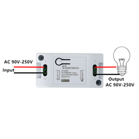 Disjoncteur universel Wi-Fi Google Alexa 15A RF pour maison intelligente, 10 000 cycles, 110-250V 50/60 Hz, CE, RoHS
