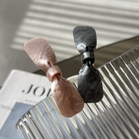 Pince à cheveux bec de canard unisexe haut de gamme en acétate Zi Teng avec frange latérale, accessoire capillaire élégant, personnalisable avec logo pour fêtes
