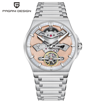 Montres mécaniques automatiques Pagani Design PD-YS028, nouvelle arrivée, tourbillon, luxe, étanches à 100 m, bracelet en acier inoxydable, montre pour homme