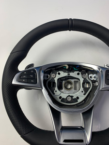 Volante Deportivo Clásico de 3 Radios en Fibra de Carbono y Cuero Personalizado de Fábrica para <span class=keywords><strong>Mercedes</strong></span>-<span class=keywords><strong>Benz</strong></span> GT <span class=keywords><strong>63</strong></span> CLS CLA C300 E200 para A45 GT - Product Image 2