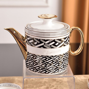 Luxury Bone Porcelain Ceramic <b>Tea</b> <b>Set</b> 15-Piece <b>Set</b> Afternoon <b>Tea</b> <b>Tea</b> <b>Pot</b> Cup and Saucer Coffee <b>Set</b> - Product Image 4